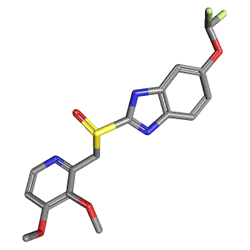 Panthec 20 mg 28 Enterik Tablet (Pantoprazol) Kimyasal Yapısı (3 D)