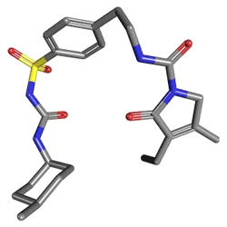 Amaryl 4 mg 30 Tablet (Glimepirid) Kimyasal Yapısı (3 D)