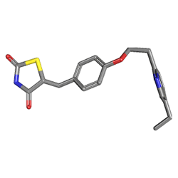 Glifix 45 mg 30 Tablet (Pioglitazon) Kimyasal Yapısı (3 D)