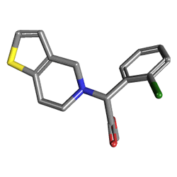 Clopitro 75 mg 28 Tablet (Klopidogrel) Kimyasal Yapısı (3 D)