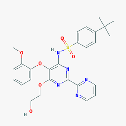 Prindan 125 mg 56 Tablet (Bosentan) Kimyasal Yapısı (2 D)