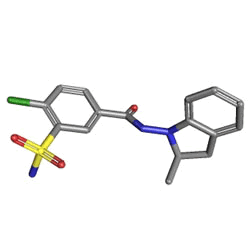 Darzox SR 1.5 mg Uzatılmış Salımlı 30 Tablet (İndapamid) Kimyasal Yapısı (3 D)