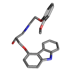 Coronis 6.25 mg 28 Tablet (Karvedilol) Kimyasal Yapısı (3 D)