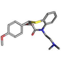 Diltizem 240 mg 16 Tablet () Kimyasal Yapısı (3 D)