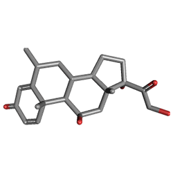 Ectopix S Çözelti %0.1 20 ml (Metilprednizolon Aseponat) Kimyasal Yapısı (3 D)