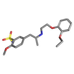 Flomax PR 0.4 mg 30 Tablet (Tamsulosin) Kimyasal Yapısı (3 D)