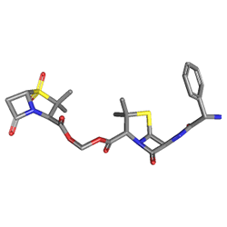 Duocid 375 mg 20 Tablet (Sultamisilin) Kimyasal Yapısı (3 D)