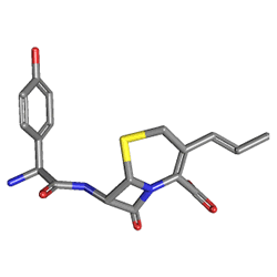 Prefix 500 mg 10 Tablet (Sefprozil) Kimyasal Yapısı (3 D)