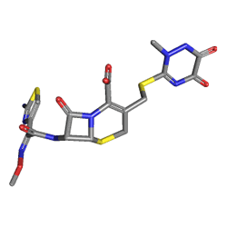 Cephaxon 0.5 g IM 1 Flakon (kas içine enjekte iğne) (Seftriakson) Kimyasal Yapısı (3 D)