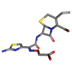 Molcef 200 mg 20 Tablet (Sefiksim) Kimyasal Yapısı (3 D)