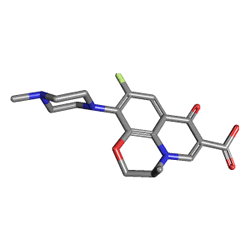 Potant 500 mg 7 Tablet (Levofloksasin) Kimyasal Yapısı (3 D)