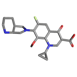 Mofelox 400 mg/250 ml IV Solüsyon (Moksifloksasin) Kimyasal Yapısı (3 D)