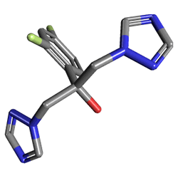 Zofunol 100 mg/50 ml IV Flakon (Flukonazol) Kimyasal Yapısı (3 D)