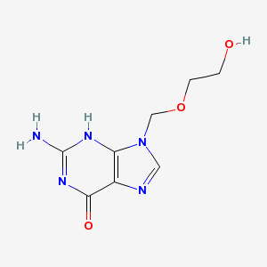 Aklovir 200 mg 25 Tablet (Asiklovir) Kimyasal Yapısı (2 D)
