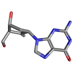 Fortevir 0.5 mg 30 Tablet (Entekavir) Kimyasal Yapısı (3 D)