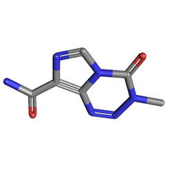 Temomid 5 mg 5 Kapsül (Temozolomid) Kimyasal Yapısı (3 D)