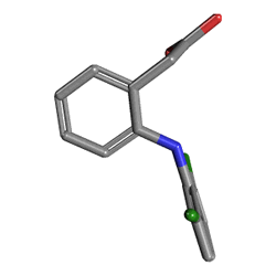 Dikloron 100 mg 10 Retard Tablet (Diklofenak) Kimyasal Yapısı (3 D)