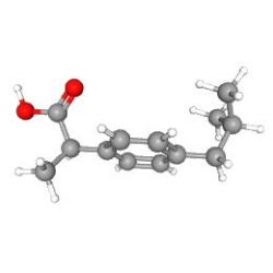 Orofen Krem %5 50 g (Ibuprofen) Kimyasal Yapısı (3 D)