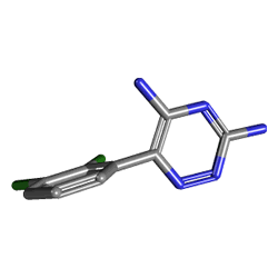 Pinral 5 mg 30 Tablet (Lamotrijin) Kimyasal Yapısı (3 D)