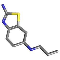 Pexola 0.250 mg 100 Tablet (Pramipeksol) Kimyasal Yapısı (3 D)