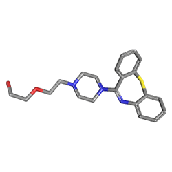 Ketya 200 mg 30 Tablet (Ketiapin) Kimyasal Yapısı (3 D)