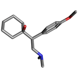 Sulinex 75 mg XR 28 Tablet (Venlafaksin) Kimyasal Yapısı (3 D)
