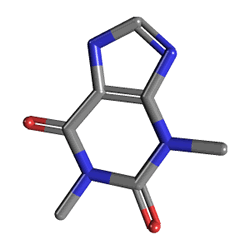 Polteofilin 200 IV 100 ml (Setsiz) (Teofilin) Kimyasal Yapısı (3 D)
