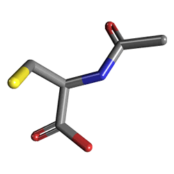 Acetylcystein 600 Trom 10 Tablet (Asetilsistein) Kimyasal Yapısı (3 D)