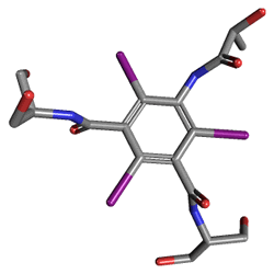 Iopamiro 300 1 Flakon 30 ml (Iopamidol) Kimyasal Yapısı (3 D)